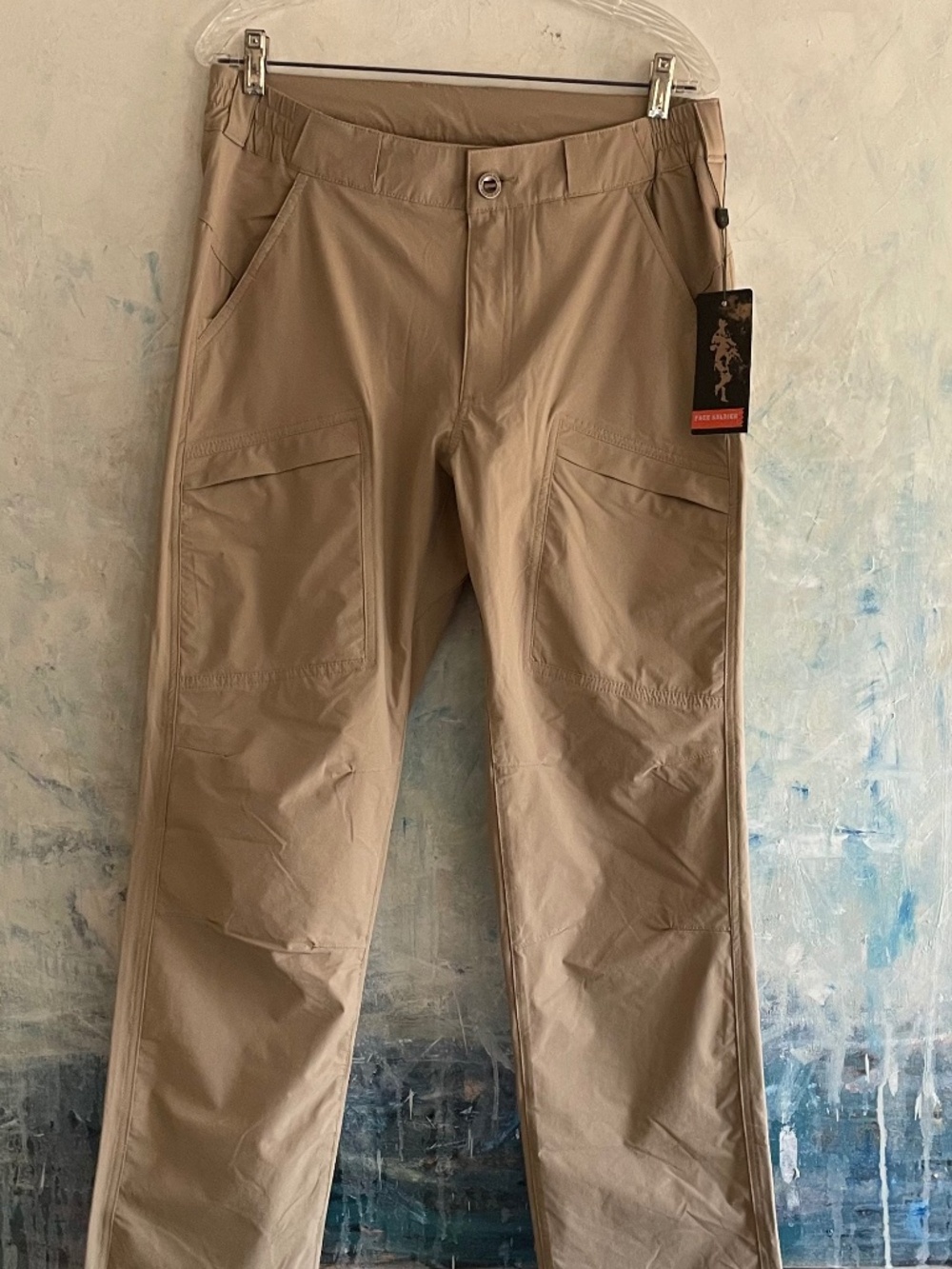 🔥Tactical Cargo Pants Khaki Quick-dry Hiking Outdoor Free Soldier NWT Men’s 32
